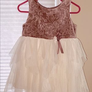 Size 18 mo velour flower embossed flowy dress.